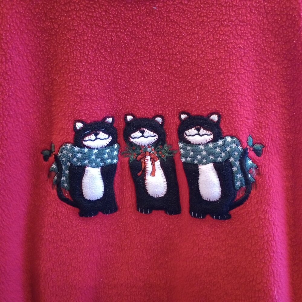 EUC Cozy Fleece Cat Shirt - L
